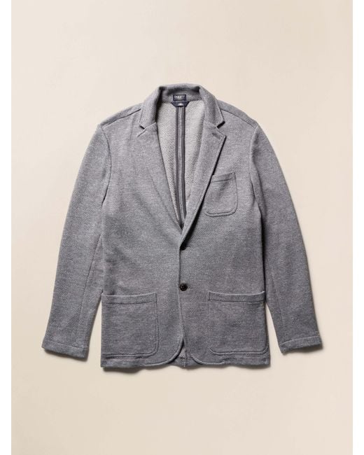 Faherty Brand Gray Inlet Knit Blazer for men