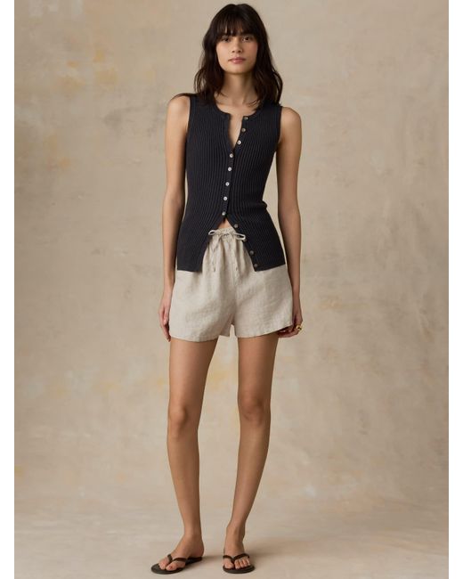 Faherty Brand Blue Miramar Linen Cami Cardigan