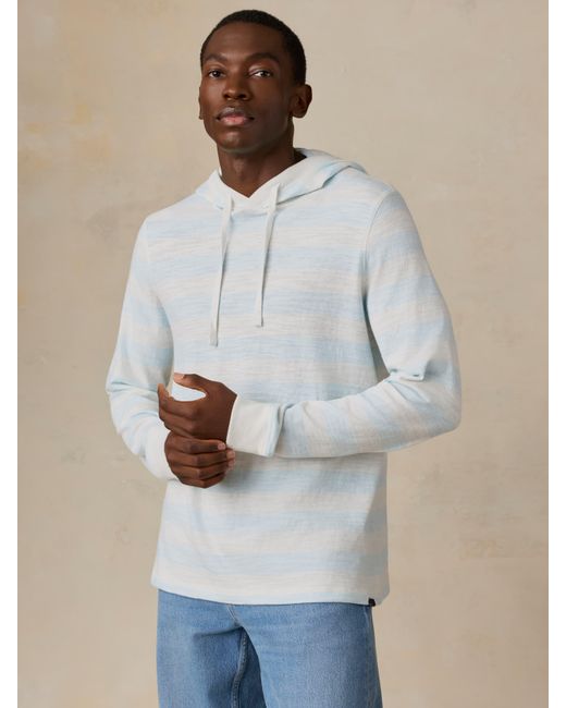 Faherty Brand White Sunwashed Organic Hoodie for men