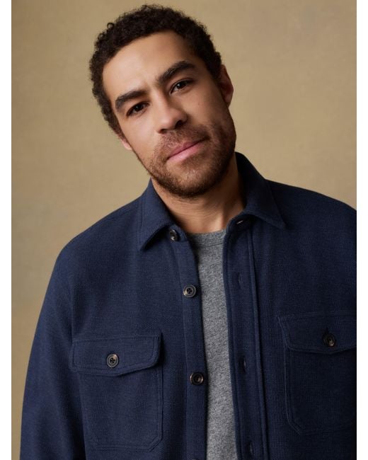 Faherty Brand Blue Highland Knit Cpo for men