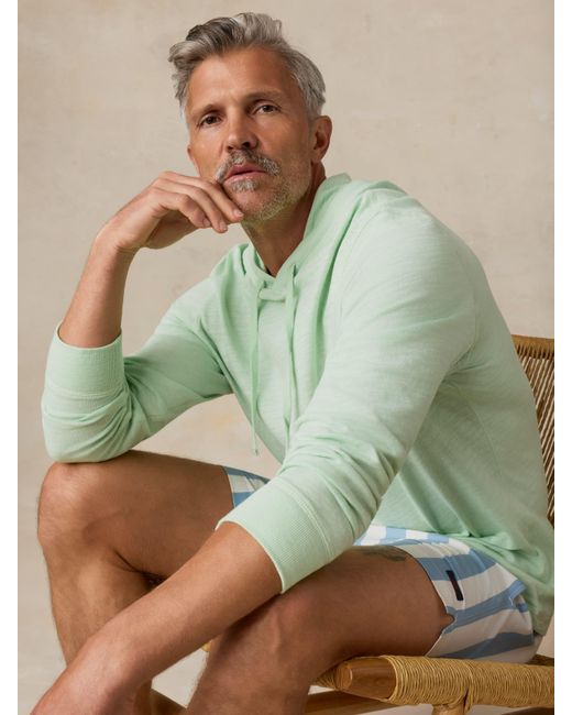 Faherty Brand Green Sunwashed Organic Hoodie for men