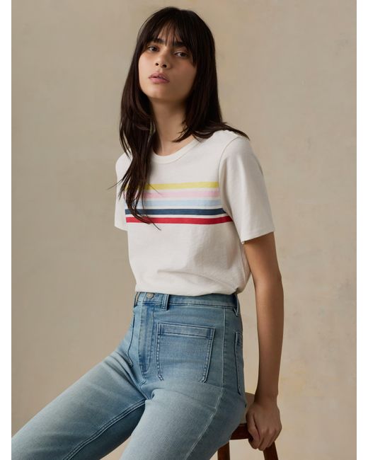 Faherty Brand Blue Sunwashed Regenerative T-Shirt