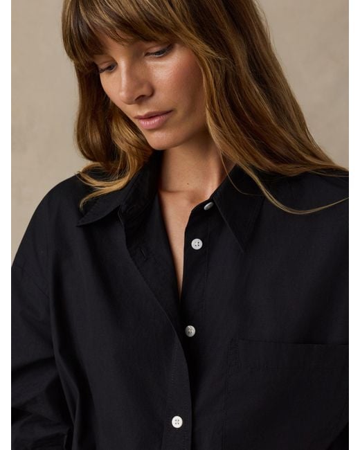 Faherty Brand Blue Coastal Poplin Relaxed Shirt