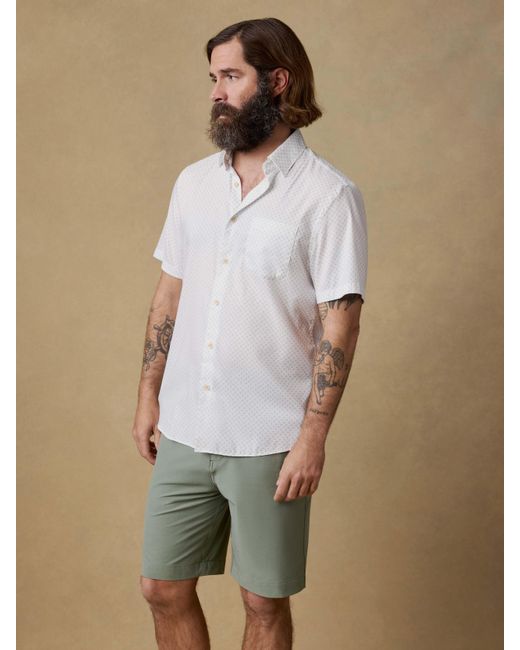 Faherty Brand White Short-Sleeve Movement&Trade; Monterey Shirt for men