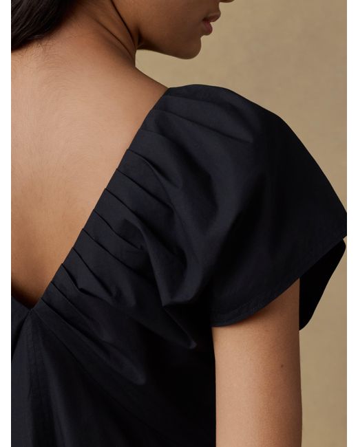 Faherty Brand Black Coastal Poplin Bondhi Dress