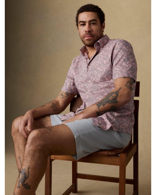 Faherty Brand Brown Short-Sleeve Movement&Trade; Monterey Shirt for men
