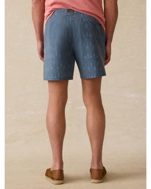 Faherty Brand Blue Biarritz Boardshort for men