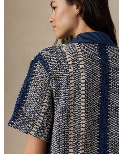 Faherty Brand Natural Seacoast Crochet Relaxed Camp Shirt