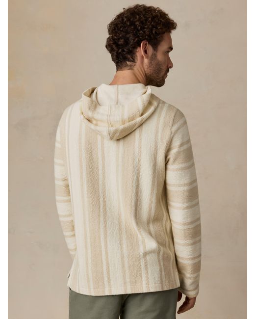 Faherty Brand Blue Whitewater Hoodie for men