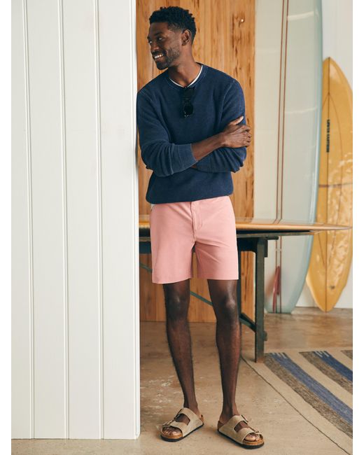 Faherty Brand Multicolor All Day Shorts (7" Inseam) for men