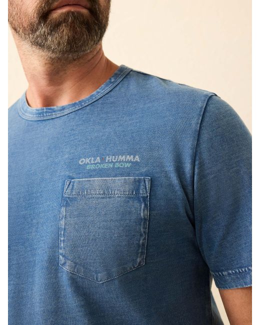 Faherty Brand Blue Steven Paul Judd Thunderbird T-Shirt for men
