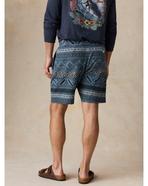 Faherty Brand Blue Baja Knit Short for men