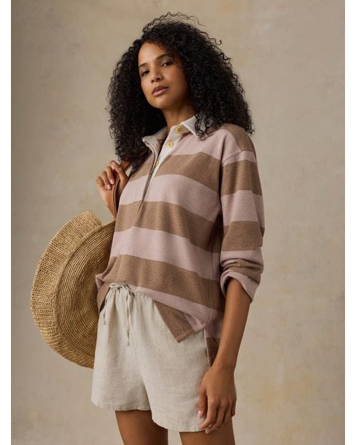 Faherty Brand Brown Legend&Trade; Sweater Rugby Popover