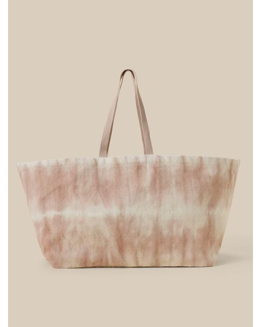 Faherty Brand Natural Tie Dye Oversized Beach Bag