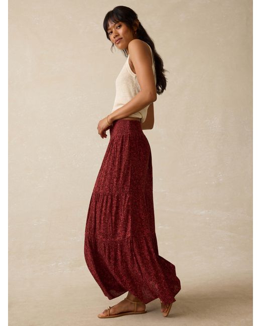 Faherty Brand Red Woodstock Skirt