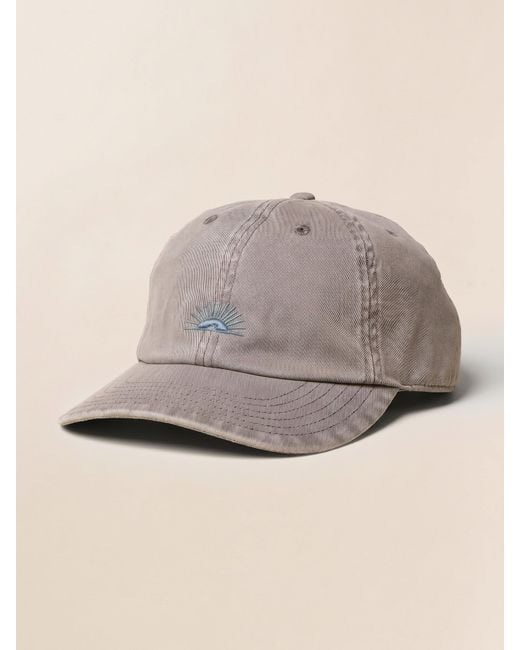 Faherty Brand Gray Sunwashed Twill Baseball Hat