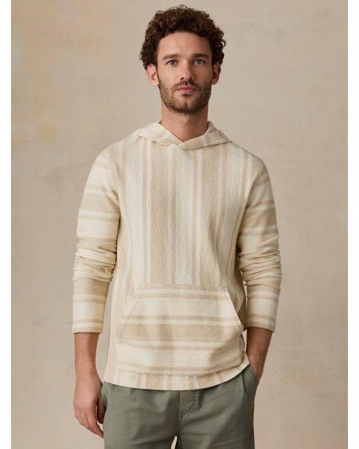 Faherty Brand Blue Whitewater Hoodie for men