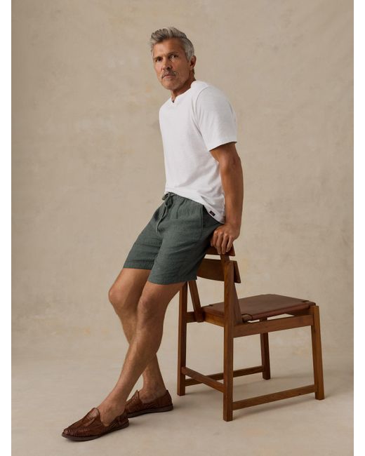 Faherty Brand Multicolor Essential Linen Short (6.5" for men