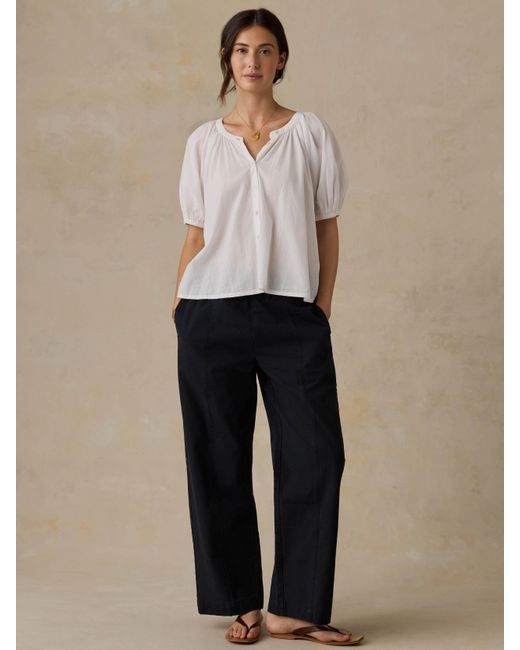 Faherty Brand White Voile Lettie Top