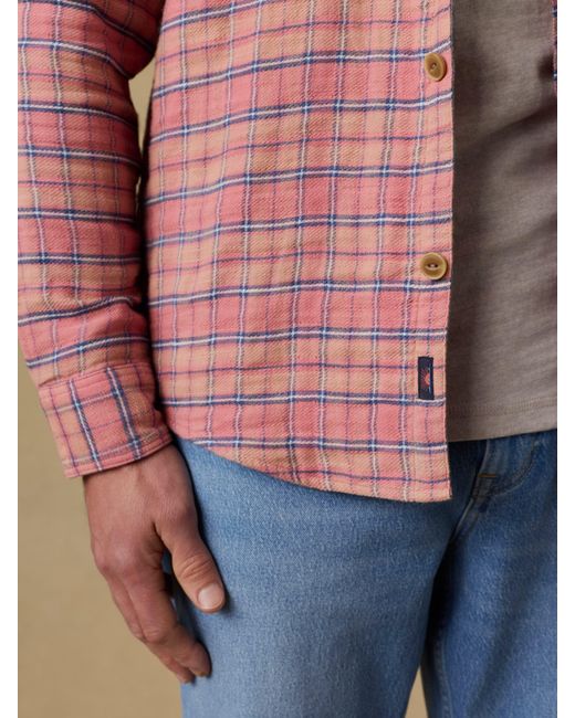 Faherty Brand Pink Belmar Workshirt for men