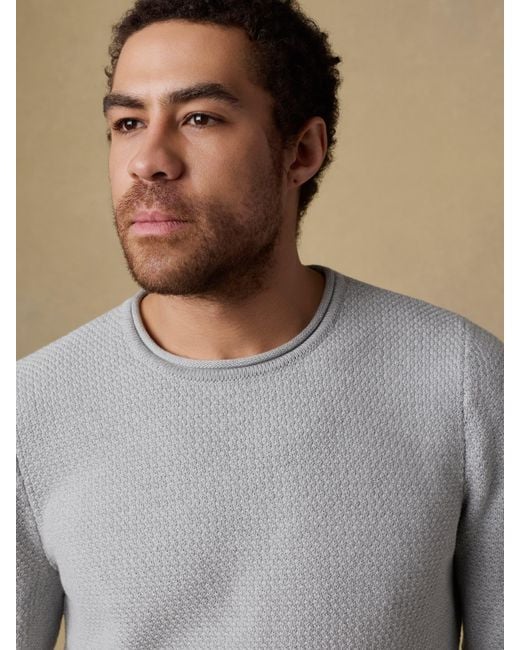 Faherty Brand Gray Sunwashed Dockside Sweater for men