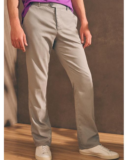 Faherty Brand Brown Reserve All Season Linen Trouser Pants for men