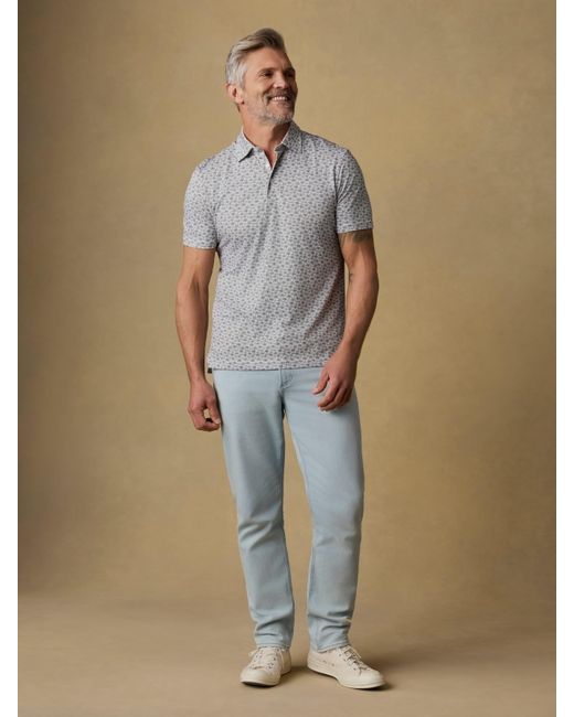 Faherty Brand Gray Short-Sleeve Movement&Trade; Pique Polo Shirt for men