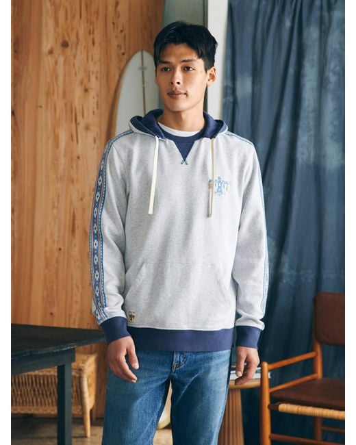 Faherty Brand Gray Steven Paul Judd Good Medicine Surf Hoodie for men