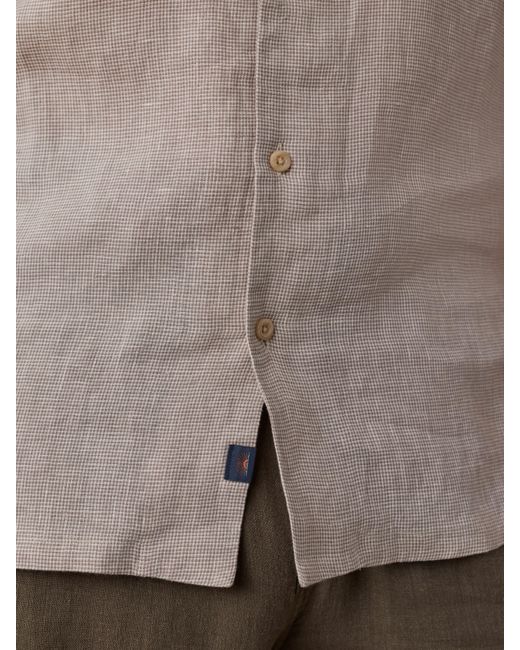 Faherty Brand Natural Short-Sleeve Laguna Linen Camp Shirt for men