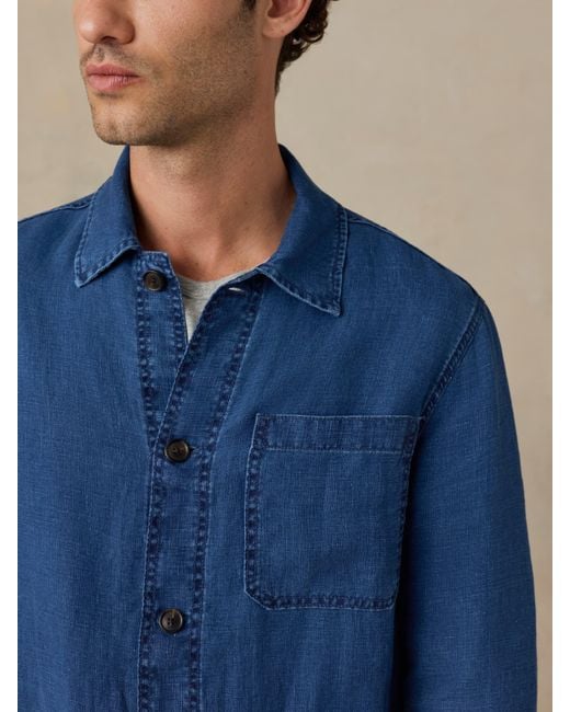Faherty Brand Blue Studio Jacket for men