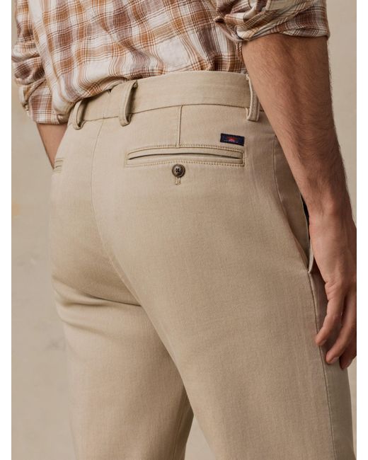 Faherty Brand Natural Stretch Terry Trouser Pants for men