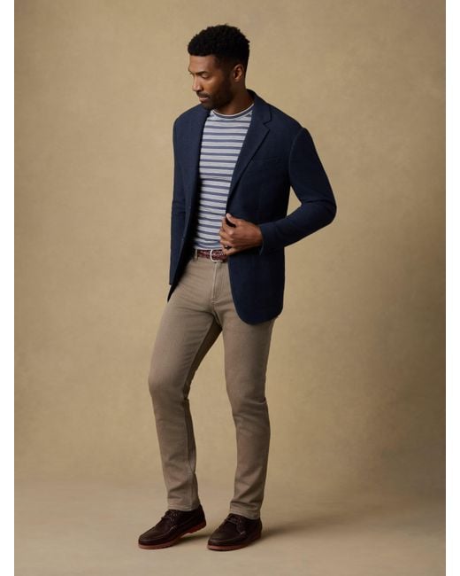Faherty Brand Blue Highland Knit Blazer for men