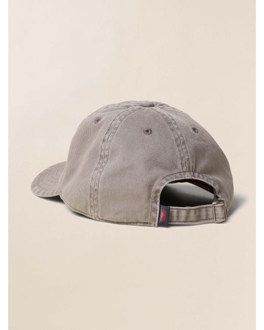 Faherty Brand Gray Sunwashed Twill Baseball Hat