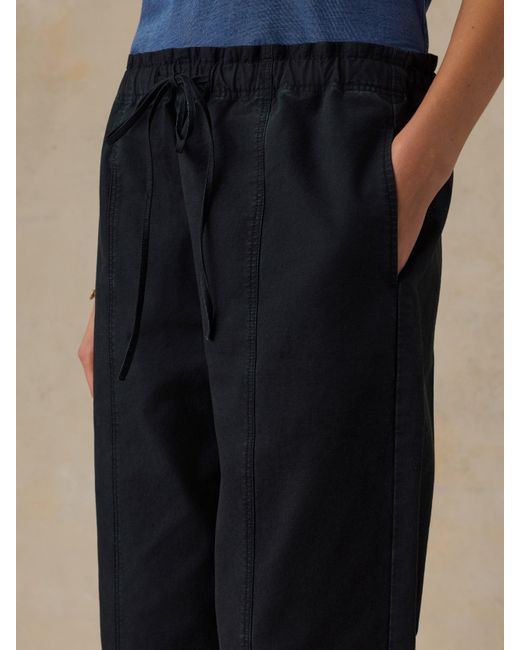 Faherty Brand Blue Cotton Twill Drawstring Pants