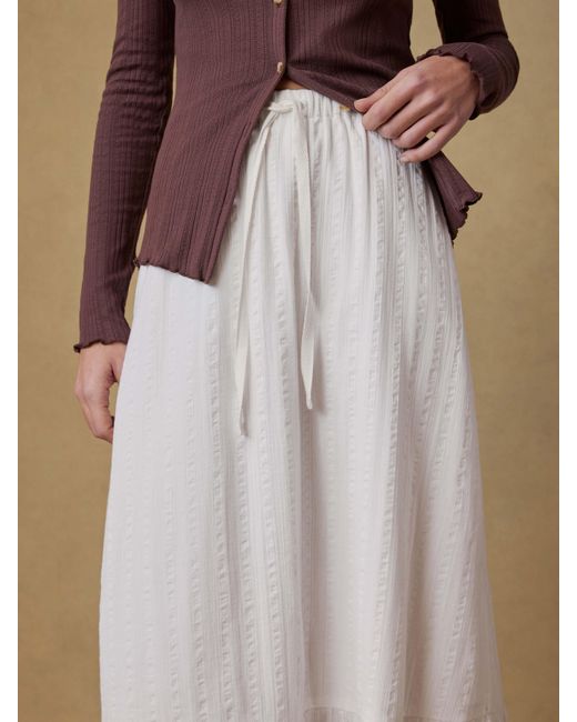Faherty Brand Natural Dune Cotton Gauze Rees Skirt