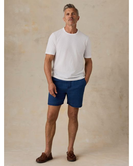 Faherty Brand Green Essential Linen Short (6.5" for men