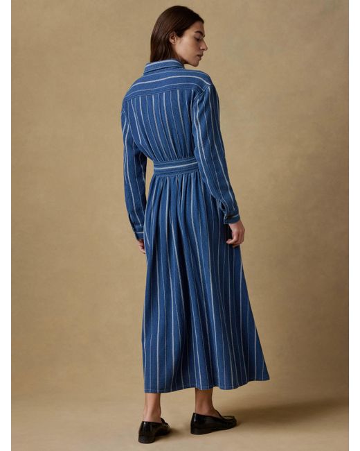 Faherty Brand Blue Island Tide Julia Wrap Dress