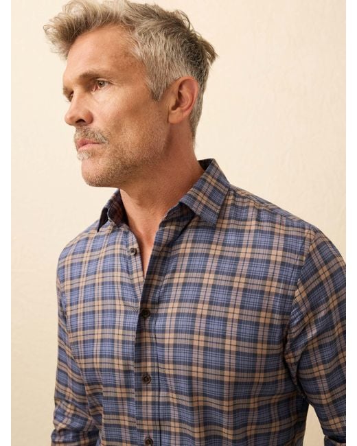 Faherty Brand Gray Soft Twill Movement Shirt for men