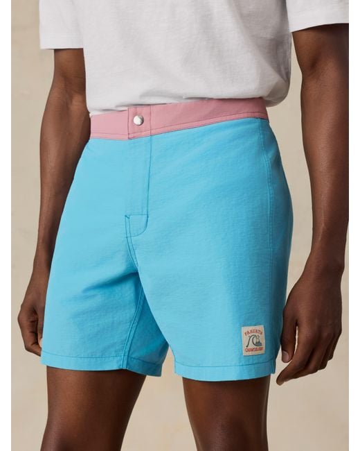 Faherty Brand Blue X Quiksilver Boardshort for men