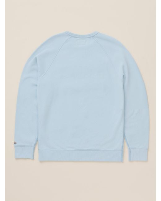 Faherty Brand Blue High Standard Fleece Crewneck T-Shirt for men
