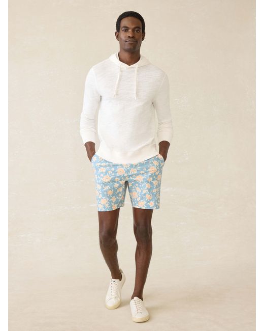 Faherty Brand Natural Sunwashed Slub Hoodie (Tall) for men