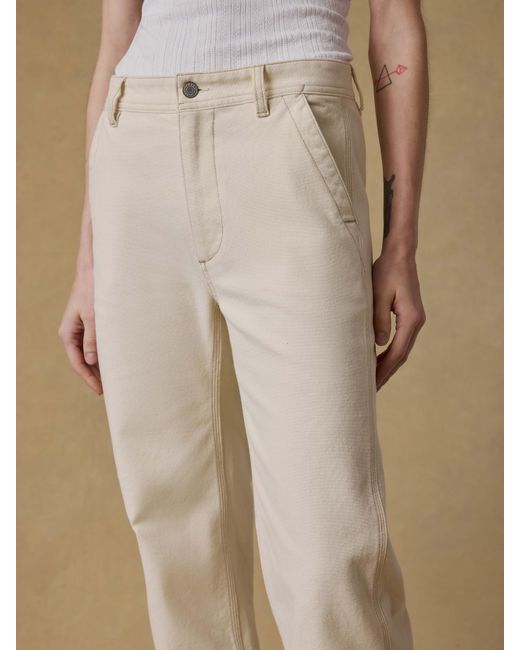 Faherty Brand White Sunwashed Canvas Dockside Pants