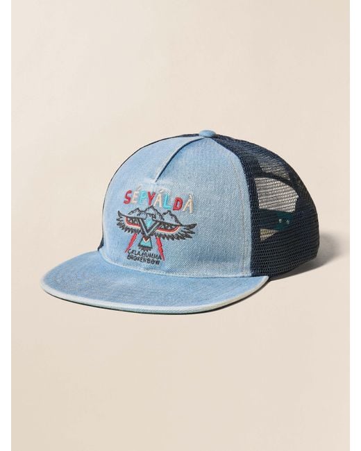 Faherty Brand Blue Steven Paul Judd Thunderbird Denim Hat for men