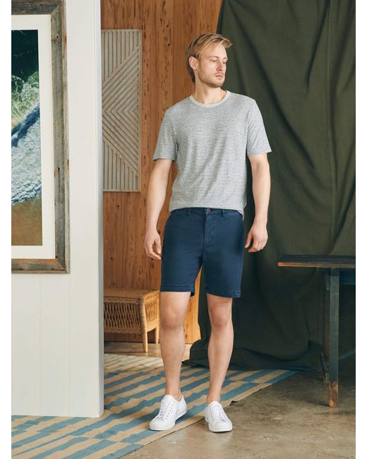 Faherty Brand Multicolor Coastline Stretch Chino Short (8" Inseam) for men