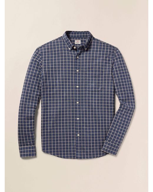 Faherty Brand Gray Coastline Knit Shirt for men