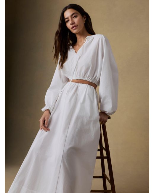 Faherty Brand White Coastal Poplin Nera Top