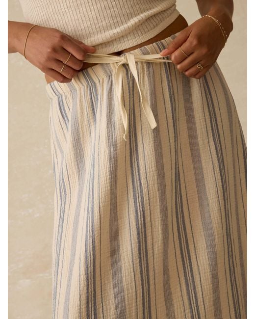 Faherty Brand Natural Dune Cotton Gauze Rees Skirt