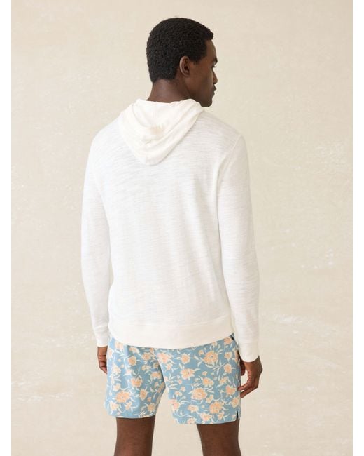 Faherty Brand Natural Sunwashed Slub Hoodie (Tall) for men