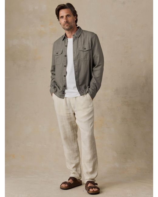 Faherty Brand Brown Tropic Surplus Shirt for men