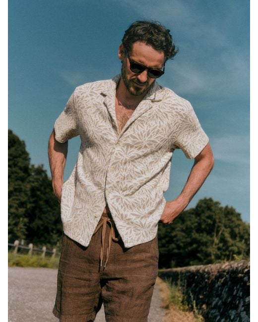Faherty Brand Green Short-Sleeve Oasis Camp Shirt for men